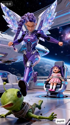 Cosmic Kidnap! Iron Mom's Rescue Mission in Deep Space #kpop #demonhunters #animation#shorts