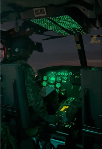 Flying military helicopters over downtown Edmonton at night