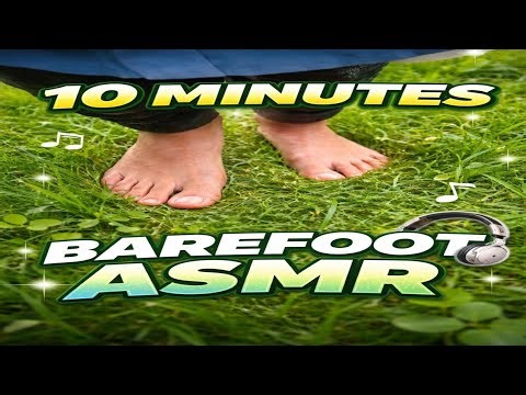 👉 10 Minutes Walking Barefoot on Grass 🌿 | Relaxing ASMR Sounds