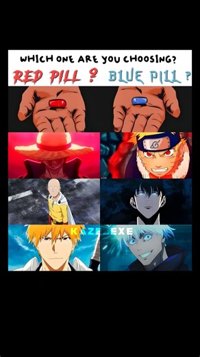 Red Pill 🔴 or Blue Pill 🔵 ? #anime #shorts #fyp #redpill #debate #trending #explore #feed #instagram