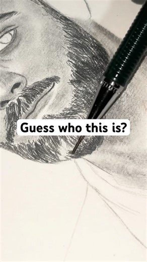 Cricketer Portrait Drawing | Realistic Portrait Drawing ✏️🏏 #art #shorts