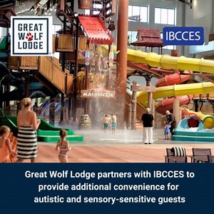 IBCCES is excited to announce a partnership with Great Wolf Lodge . All 19 resorts in the US are working with IBCCES to enhance accessibility for autistic and sensory-sensitive guests visiting the indoor water park. These enhancements include new sensory guides for its water park, attractions and entertainment offerings and training to better assist Pack Members working in the resort’s expansive indoor water park. To learn more about the partnership, visit https://bit.ly/43WdzFQ . . #IBCCES #Gre