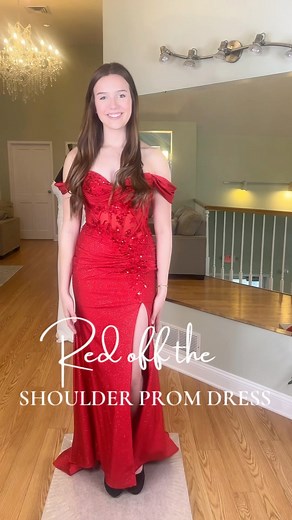 Red Prom Dress! #westernma #chicopeema #promdresses #promshopping #reddress #classof2025 #bridalcorner | Bridal Corner