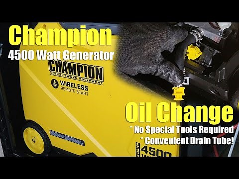 Champion 4500 Watt Gas Generator with Remote Start Oil Change (Bonus Features)