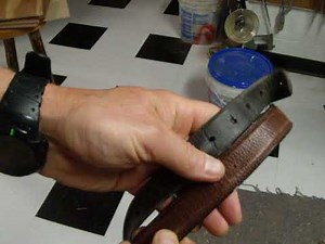 Recycle old belt into Dog Collar