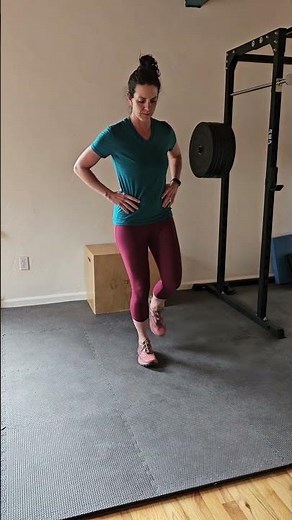 Single leg stance + forward/back toe taps