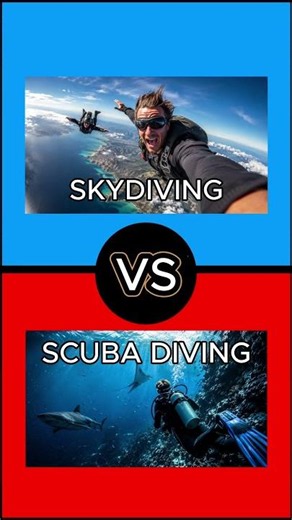 The Ultimate Bucket List Adventure? 🪂 Skydiving vs Scuba Diving 🤿