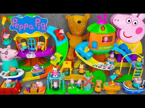 Peppa Pig ASMR | Satisfying with Unboxing Cute Peppa Pig Color Rainbown Amusemment Park Giant Slide