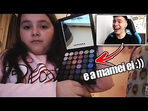 FETIȚA PREZINTĂ TRUSA MAMEI EI DE MACHIAJ! (a furat-o)