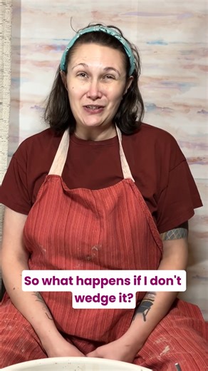 Michelle - MLP Pottery on Instagram: "We hear a lot about clay wedging techniques and how wedging clay makes clay more plastic, but how important is it, really? If you're using recycled clay, pretty important, it turns out. Air bubbles might not cause your pots to explode in the kiln, but they could cause cracks, chips, and dents that jeopardize the integrity of your vessel. Skipping this important step could ruin the mug you spent a week making. #potterystudio #potterylove #potterylife #wedging