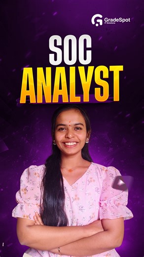 GradeSpot IT Solutions on Instagram: "Kickstart your career as a SOC Analyst #cybersecurity #ethicalhacking #cybersecuritytraining #ethicalhackingcourse #ethicalhackingtraining"