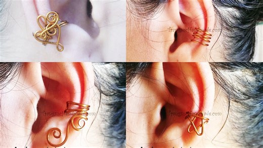 Simple earcuff - How to make copper wire jewelry 103