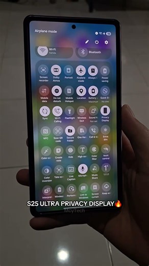 S25 Ultra screen privacy mode 👀 #samsung #tech #techtok #android