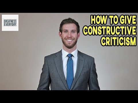 How to Give Constructive Criticism
