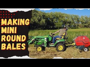 Miniature Haying Equipment. #johndeere1025r #minibaler