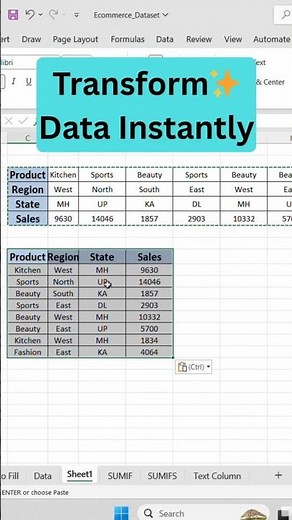 Convert Rows to Columns Instantly | Transpose in Excel