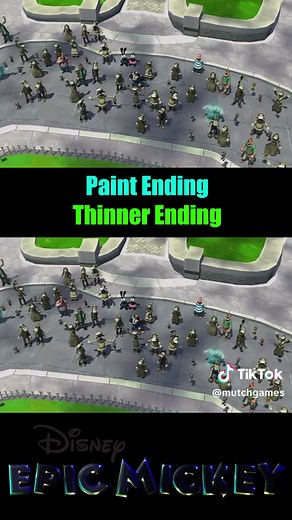 Epic Mickey Paint and Thinner Endings