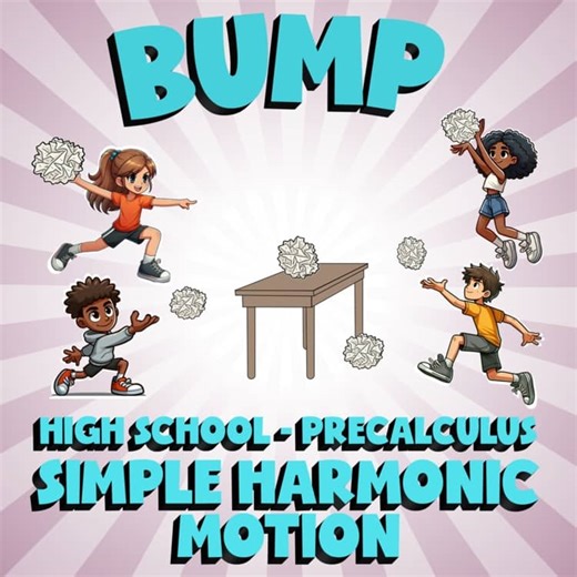Simple Harmonic Motion BUMP Math Game - No Prep PreCalculus Review Activity