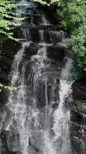 Ok, the music just makes this waterfall even more epic. And Soco Falls is already amazing!! Hope everyone has an epic weekend! #chasingwaterfalls #beautifulnature #waterfallsoftiktok #aesthetic #dronevideo
