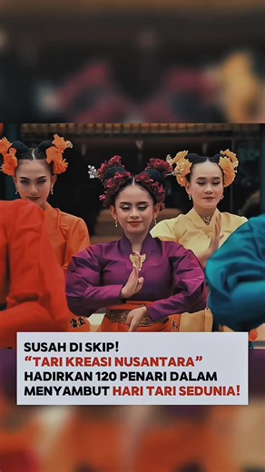 Tari kreasi saat perayaan Hari Tari Sedunia (29 April) adalah bentuk pengembangan tarian yang berakar pada tradisi namun diberi sentuhan modern atau baru. Ini memadukan unsur gerak, musik, dan kostum tradisional dengan kreativitas kekinian untuk merayakan keberagaman budaya dan bahasa universal tari. #indonesiakaya #haritarisedunia #wonderfulindonesia