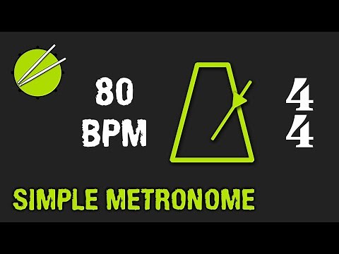 80BPM (4/4) Visual Metronome / Click Track - Beginner Drums