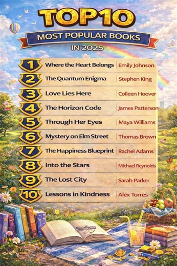 📚 Top 10 Most Popular Books in the U.S. (2025)
