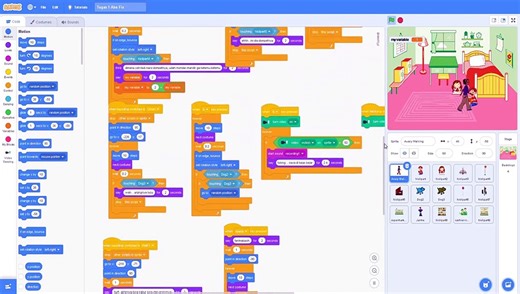 create simple animations using scratch