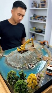Diorama, a miniature of a Construction in Nature: A Project Simulation that Respects the Environment. ⚒️⛑️🚧 | Dadang Syaputra