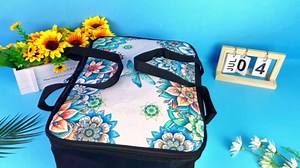 Hummingbird Floral Insulated 9 x 13 Casserole Dish Carrier Portable Hot Dish Cake Pie Carrier Thermal Food Carrier for Picnic Travel Potluck Parties Baking Dish Carring Case