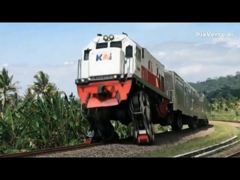 KERETA API PANJANG ‼️ MENEMUKAN 10 KERETA API PANJANG BERUBAH MENJADI ROBOT TRANSFORMER JUMBO