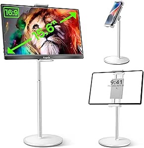Adjustable Tablet Stand Holder for 4.7-15.6 Inch Screens, 360 Rotation, Swivel, Hands-Free, Easy Installation
