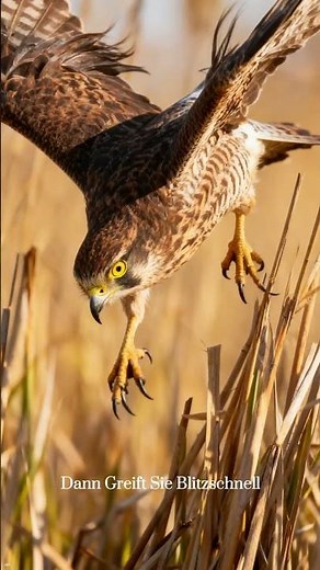The marsh harrier flies just above the reeds! 🌿🦅