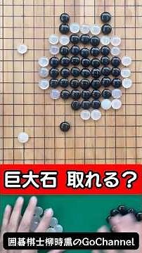 巨大黒石を捕まえてみよう！ #囲碁棋士柳時熏のgochannel