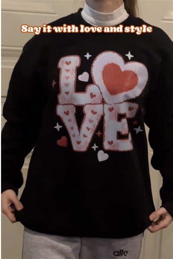 Say it with love and style #love #valentinesday #loveshirt #sweatshirt #valentinesoutfit