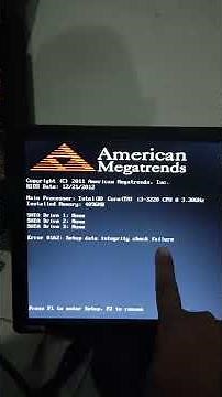 How to FIX Error 0162: Setup data integrity check failur LENOVO