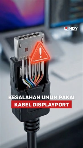 LINDY Indonesia on Instagram: "Masih pakai kabel DisplayPort asal colok? ⚠️ Hati-hati, masalah DP itu seringnya datang diam-diam dan baru kerasa pas sudah kejadian. Di video ini, kita bahas kesalahan DP yang paling sering kejadian dan kenapa kabel itu bukan sekadar penghubung 🤫 #LINDY #DisplayPort #PCGaming #TechAwareness #CableQuality #GamingSetup #Monitor4K #BuildSmart"
