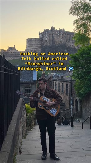 Sam Shackleton on Instagram: "Busking a traditional American folk ballad called Moonshiner in beautiful Edinburgh, Scotland. This is a lovely wee ballad with Irish roots, and is available now on all streaming platforms and in 12” vinyl LP’s with the link in my bio! 🤘 I’m also very excited to announce that the first show of my album launch tour will be on the 25th January 2026 at the Drygate in Glasgow, Scotland. This is going to be my biggest headline show to date, and it’s part of the C
