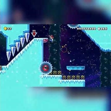 ☆Snowy Parkour☆ by FeSo4_ #shorts 🍄Super Mario Maker 2 Switch 2 No Commentary #dub