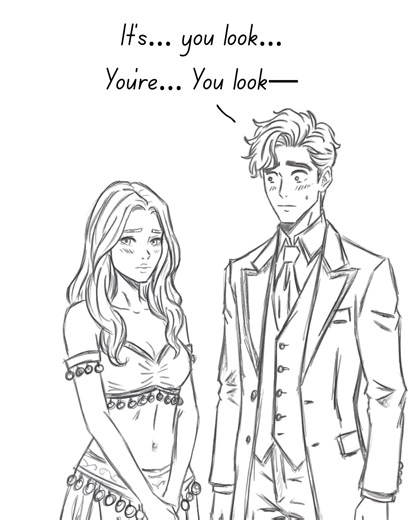 Illustrated one of my favorite scenes from The Hierarch Wars! The moment when the usually brooding, perfectly composed Royen falters in front of Evy. ✨ THE HIERARCH WARS: Coming Summer 2026 Follow for updates and the official launch date #fantasybooks #booktok #fantasybookseries #epicfantasy