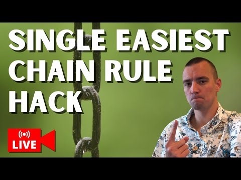 Single EASIEST Trick to Remember and Apply CHAIN RULE | Jake's Math Lessons Live