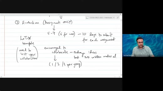 Linear Programming and Combinatorial Optimization (Spring 2022)