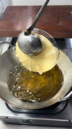 Make a bowl from spring roll skin #FK