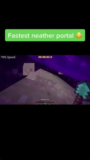 Is this the fastest nether portal ever made?! #minecraft #epic #gaming #shorts