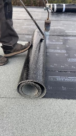 Bringing the heat to East London with our torching work! 🔥🏠 #Roof #Roofing #torching #Roofer #Construction