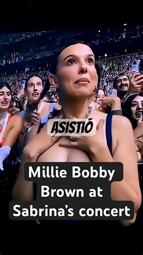 Millie en el concierto de Sabrina #sabrinacarpenter #milliebobybrown #foryou #edit #reaction #short