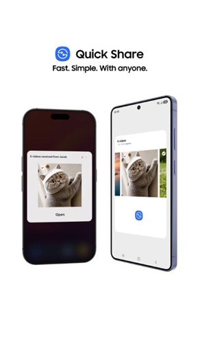 🐱🐱 Nothing gets in the way with #QuickShare, the fast and simple way to send and receive files. It works with AirDrop® too! Share instantly across devices without barriers getting in your way. #GalaxyZFold8 #Samsung Learn more: samsung.com