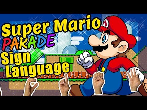 Super Mario Teaching American Sign Language ASL Educational Video for Kids