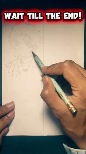 How to Draw Tanjiro Kamado Easy (Demon Slayer) Pencil Speed Drawing ✏️🥶 #trending