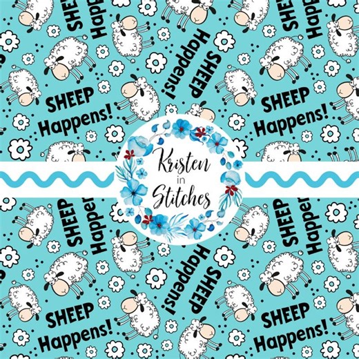 Sheep Happens Seamless Pattern, PNG Digital File, DIY Printable Paper, Funny Moody Humor, Sarcastic Animals, Shit Happens, Blue - Etsy UK