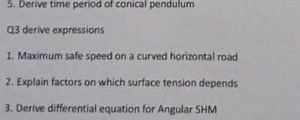 Derive time period of conical pendulum... | Filo